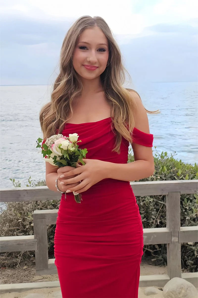 Robe de bal longue sirène plissée en tulle à épaules dénudées et fourreau bleue