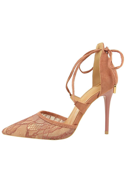 Apricot Stiletto Pointy Heels