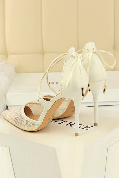 Apricot Stiletto Pointy Heels