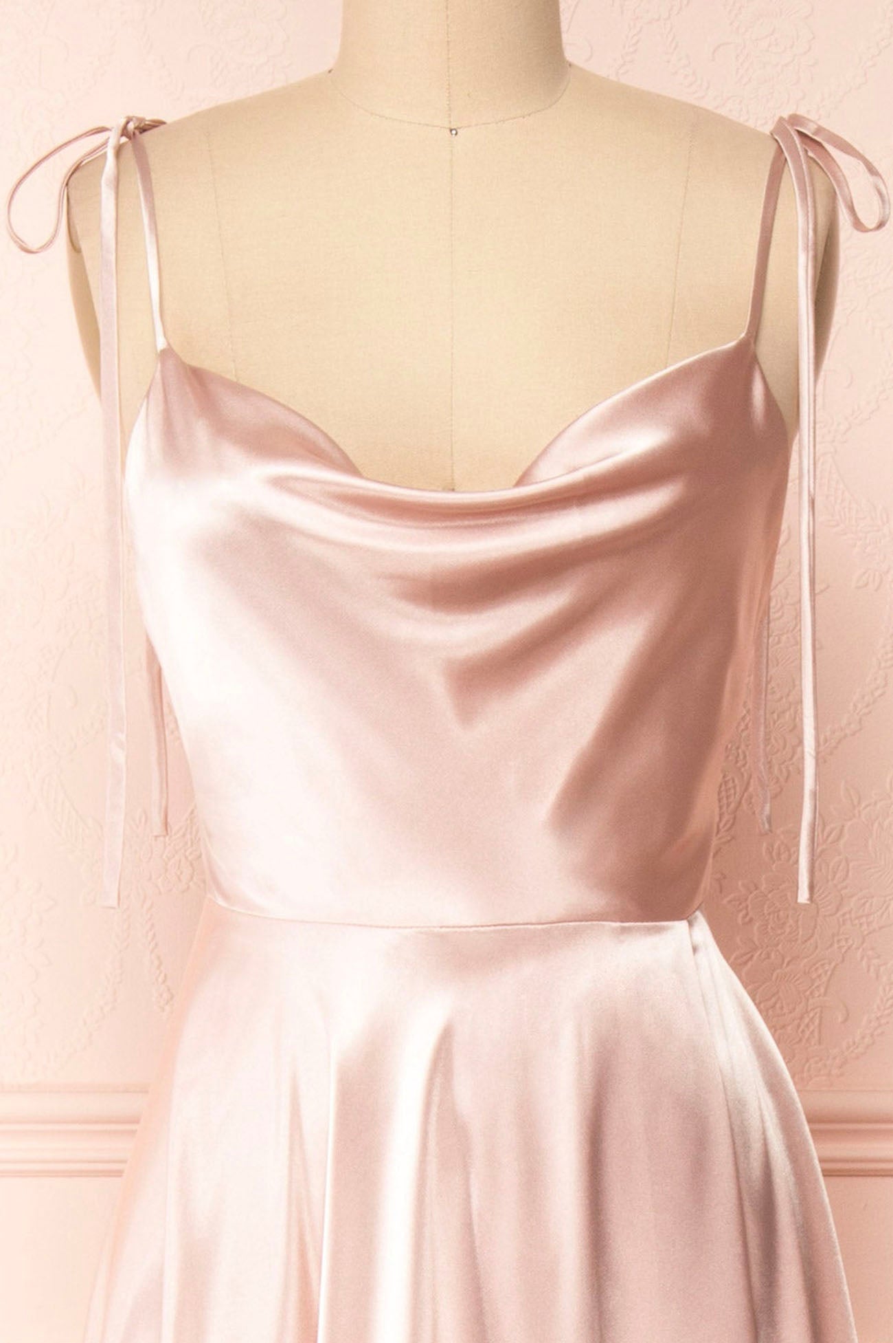Roycebridal Vienna | Simple Satin Long A-Line Prom Dress Spaghetti Straps Evening Dress