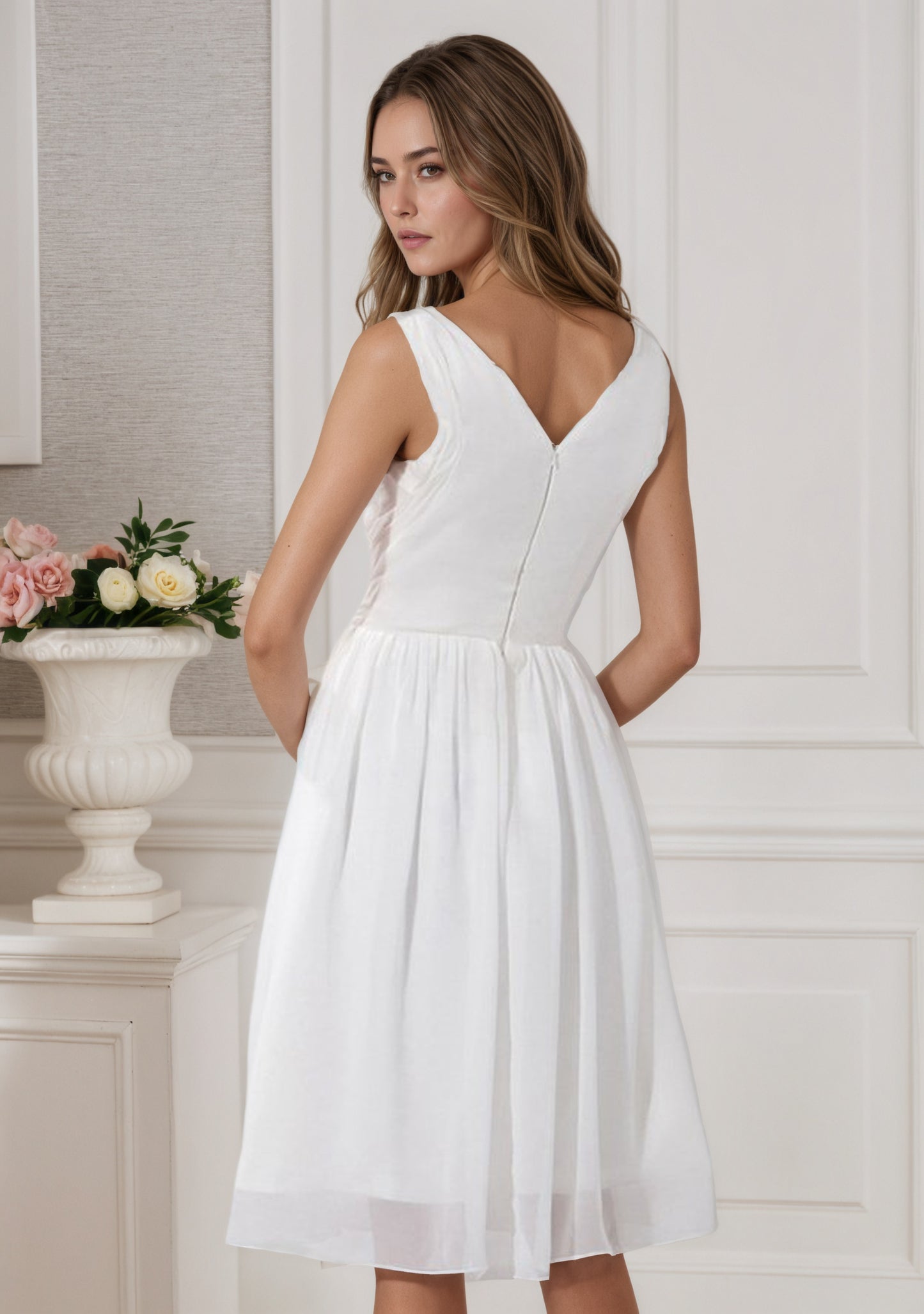 Combinaison de mariage satin bohème cœur décolleté off-shoulder personnalisée