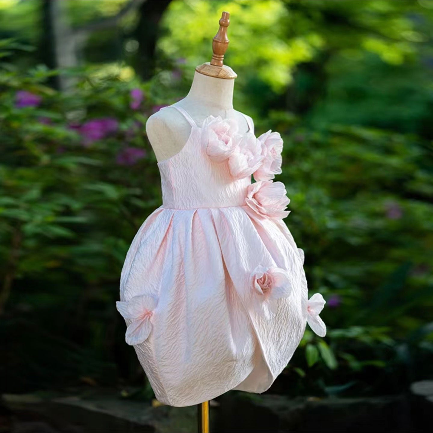 Roycebridal Elegant Flower Girl Dress Handmade Flowers Kids Princess Birthday Wedding Party Children Holiday Pageant Gown J041