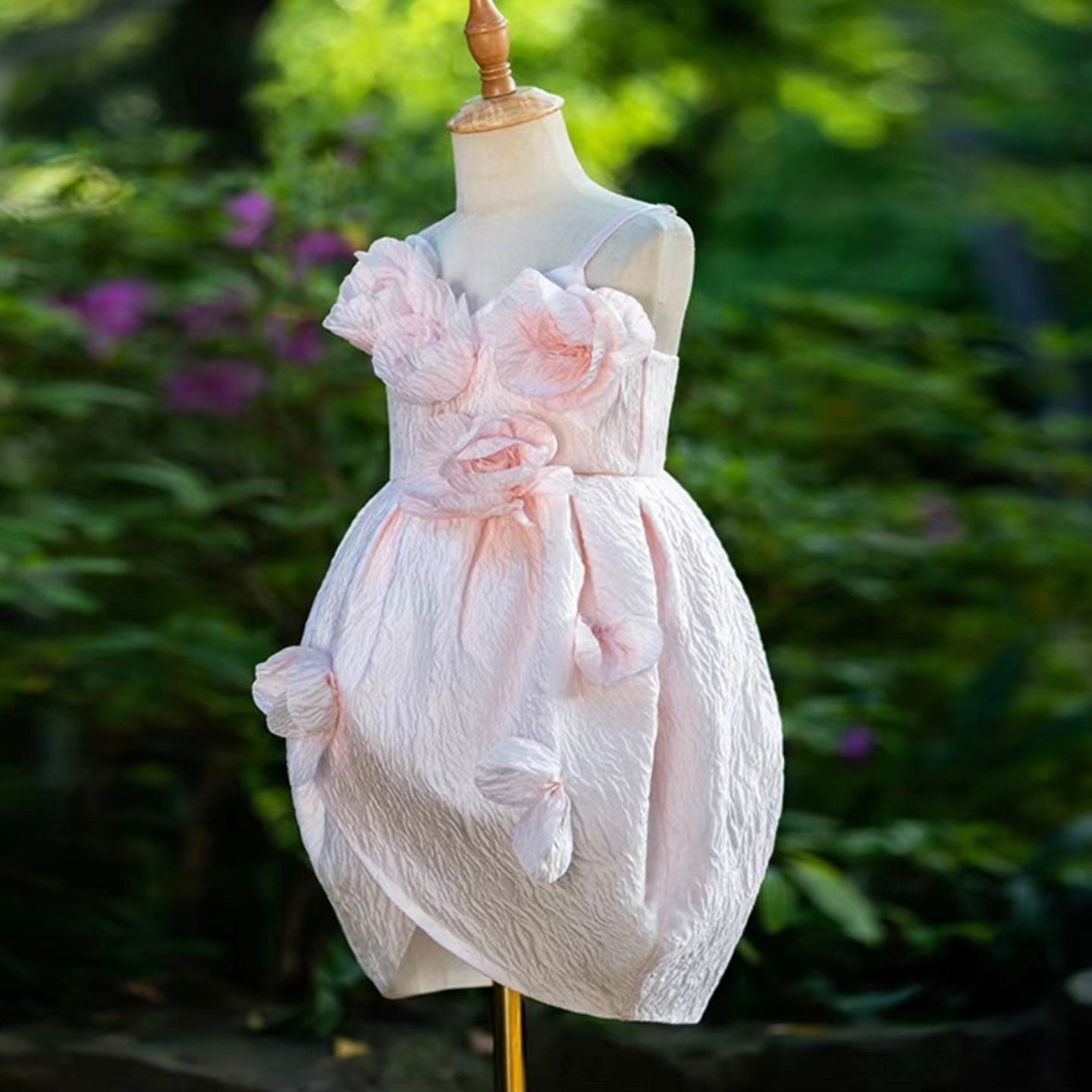 Roycebridal Elegant Flower Girl Dress Handmade Flowers Kids Princess Birthday Wedding Party Children Holiday Pageant Gown J041