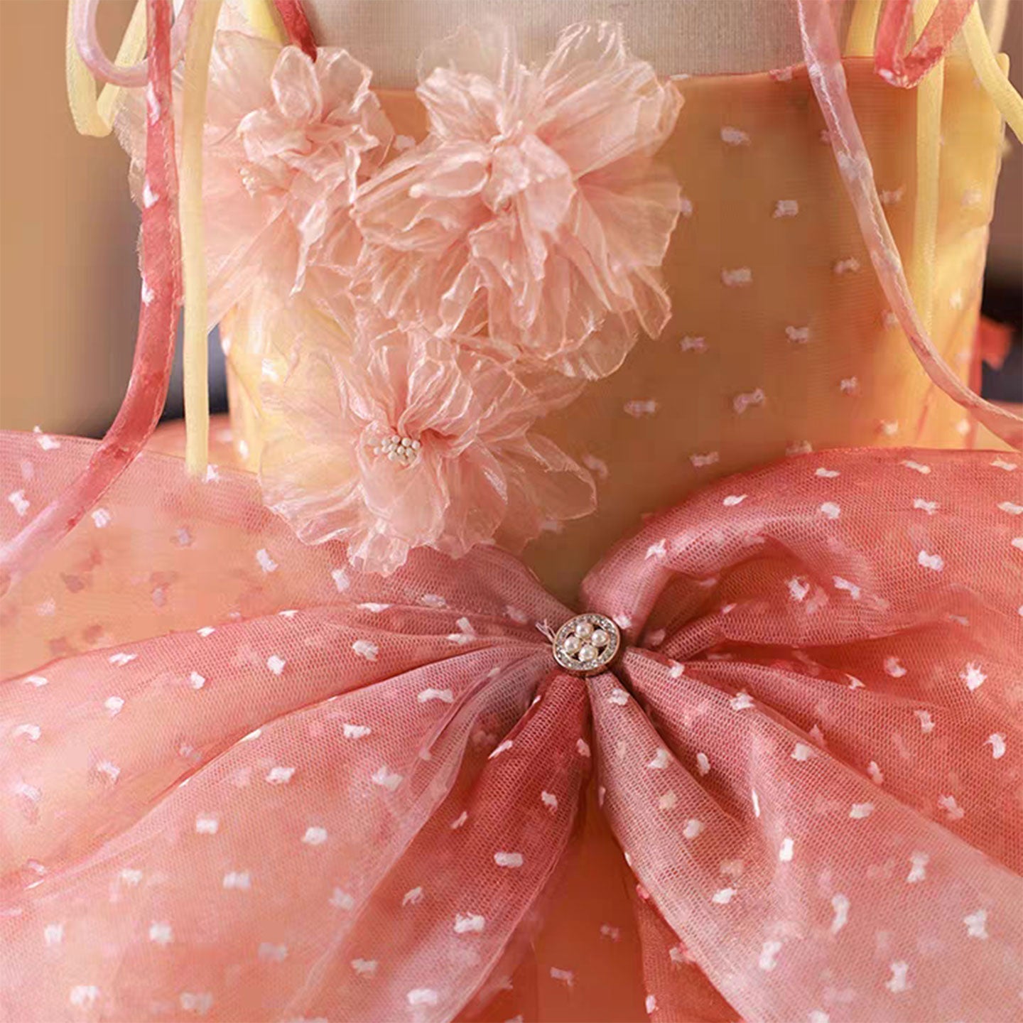 Roycebridal Lovely Coral Girl Dress Bow for Baby Kids Princess Birthday Wedding Party Children Communion Holiday Gown 2025 J110