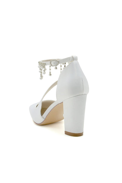 Pearl Tassel Block Heel Sandals