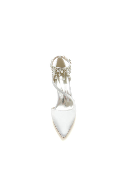 Pearl Tassel Block Heel Sandals