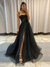 Roycebridal Alaiya |A-Line V Neck Glitter Tulle Prom Dress