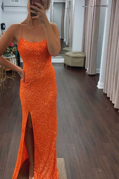 Roycebridal Catalina |Mermaid Sequins Long Prom dress with Slit