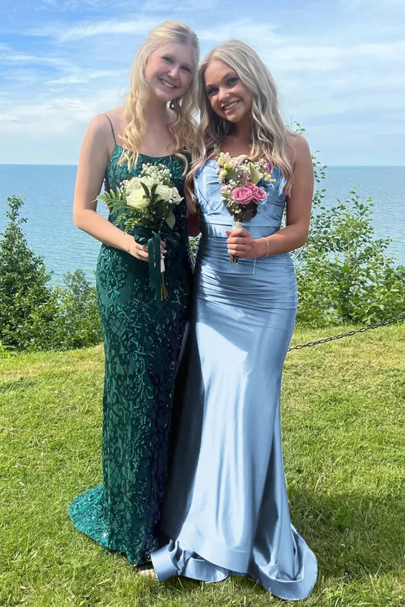 Schatz-Pailletten-Perlen-Meerjungfrau-Abschlussballkleid