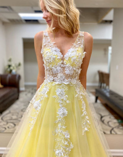 Roycebridal Jemma | A-Line Floor Length Prom Evening Dress With Appliques