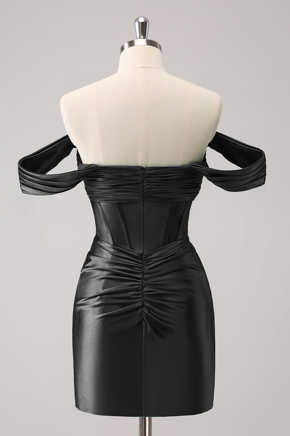 Stylish Dark Green Bodycon Off The Shoulder Hollow Out Corset Short Homecoming Dress