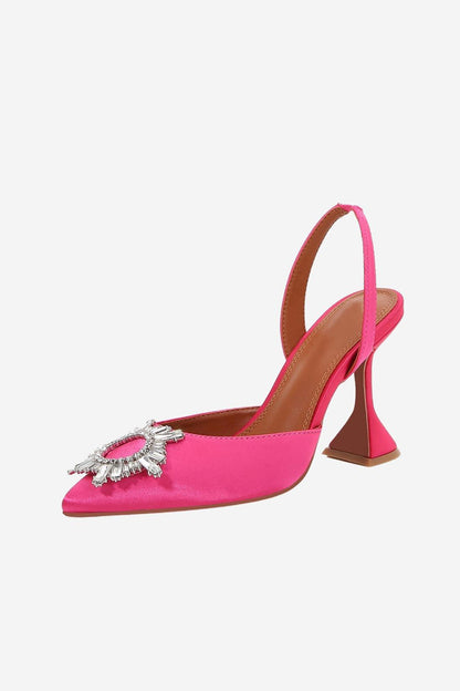Rhinestone Pointed Toe Stiletto Sandals