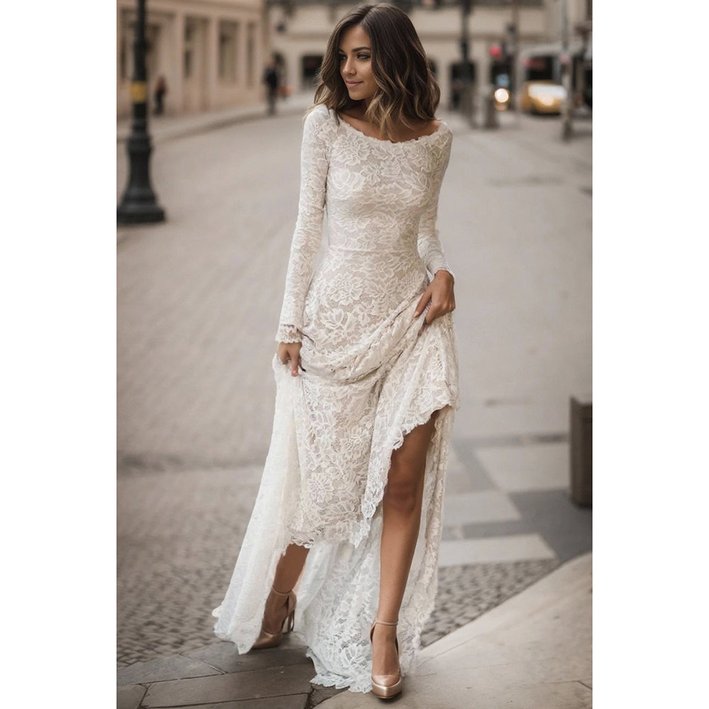 Vestido de fiesta azul con escote halter plisado y satén recortado