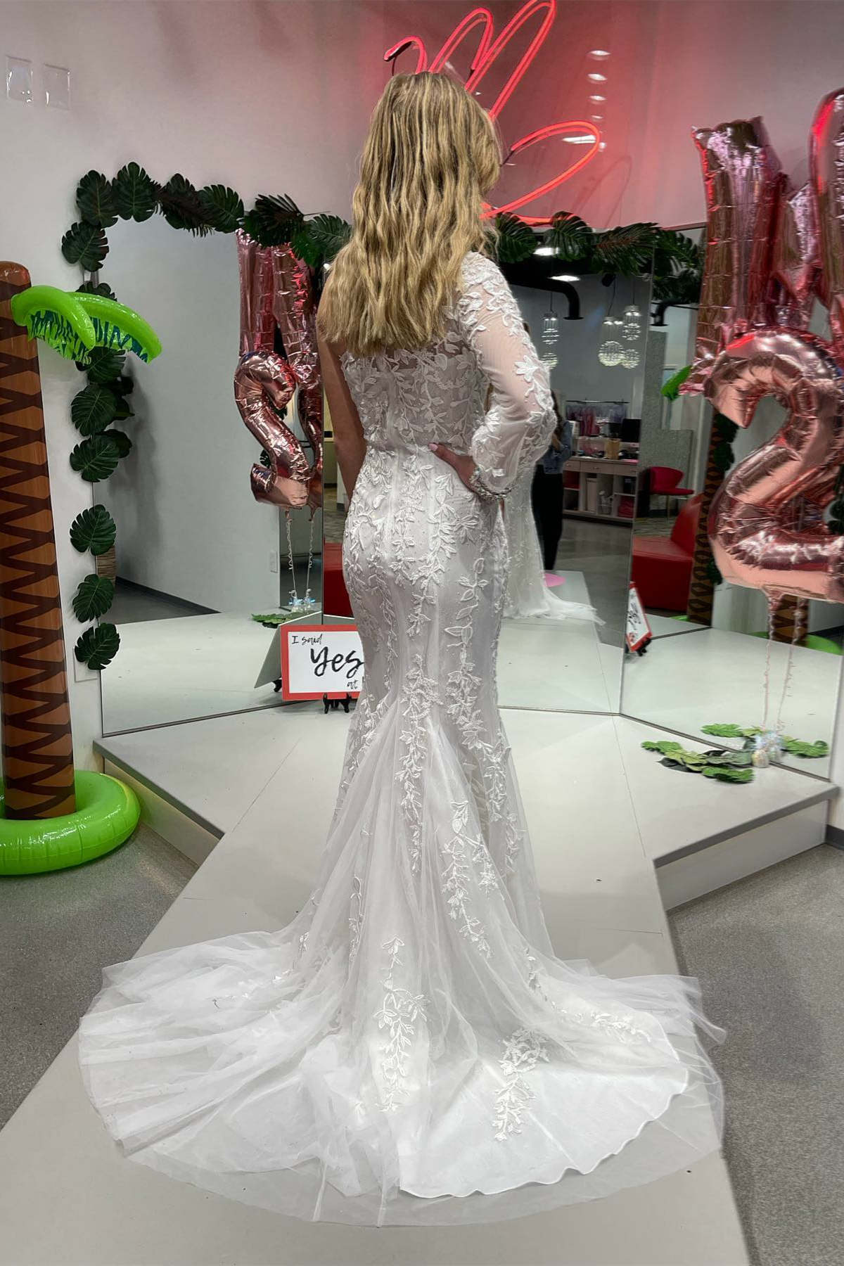 Roycebridal Katherine |Mermaid One Shoulder Long Sleeve Lace Prom Dress