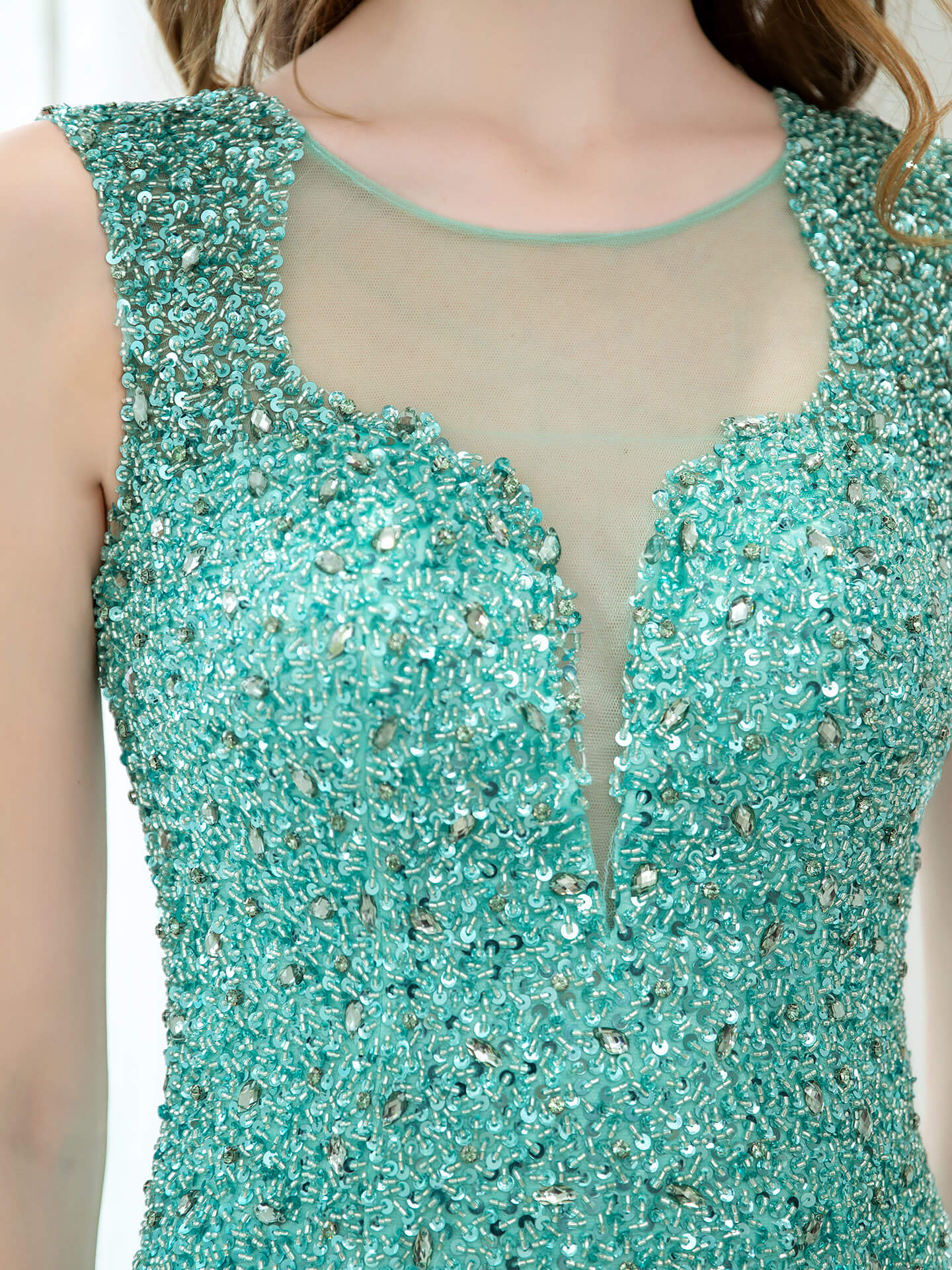 Roycebridal Roycebridal Mermaid / Trumpet Beaded Luxurious Sexy Formal Evening Dresses Sleeveless Floor Length Prom Dresses
