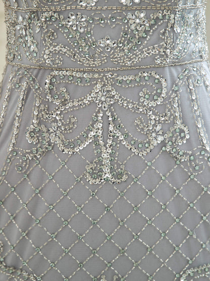 Roycebridal Mermaid Beaded Luxurious Fashion Formal Evening Dresses Spaghetti Strap Sleeveless Floor Length