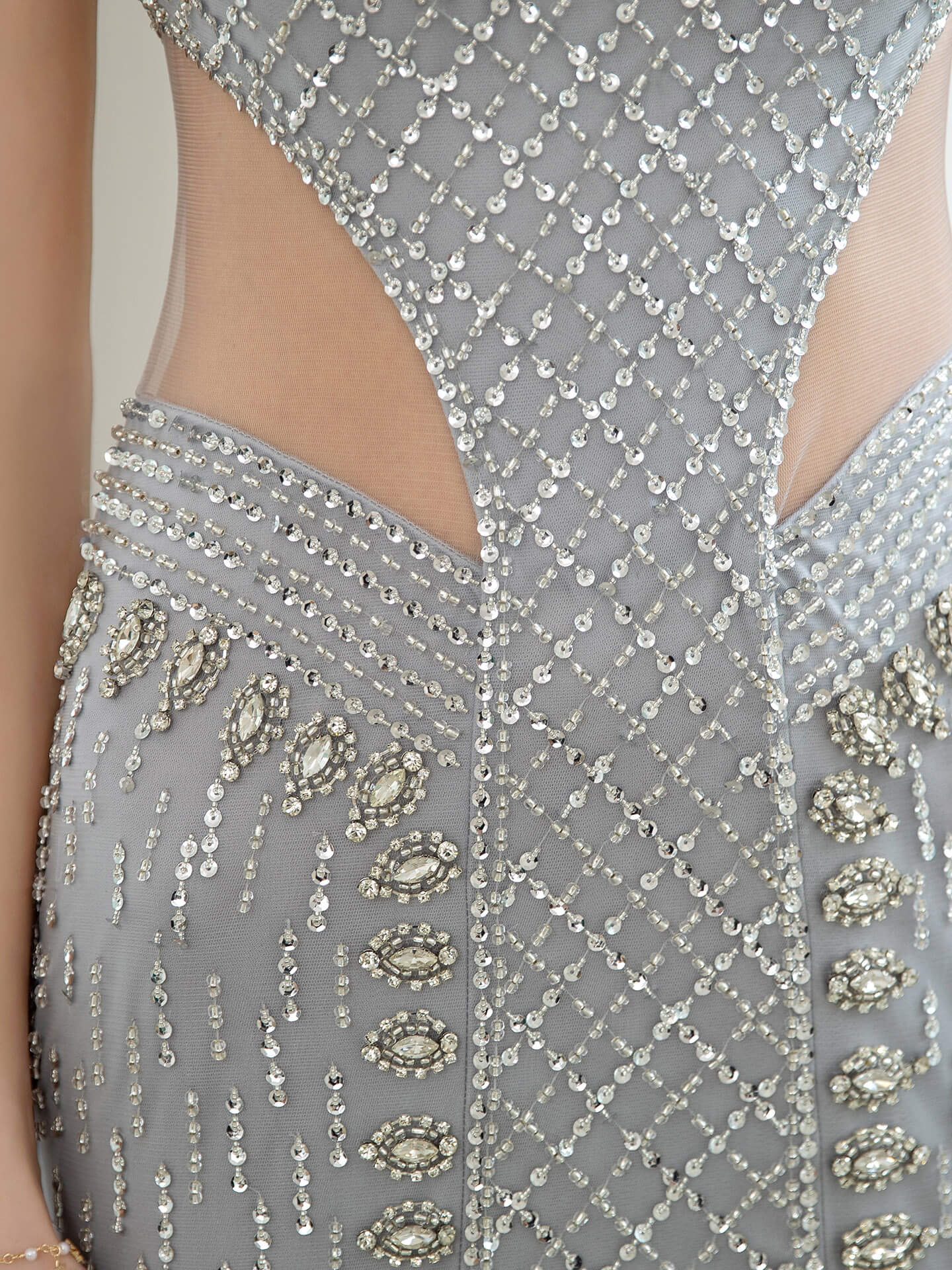 Roycebridal Mermaid Beaded Luxurious Fashion Formal Evening Dresses Sleeveless Floor Length