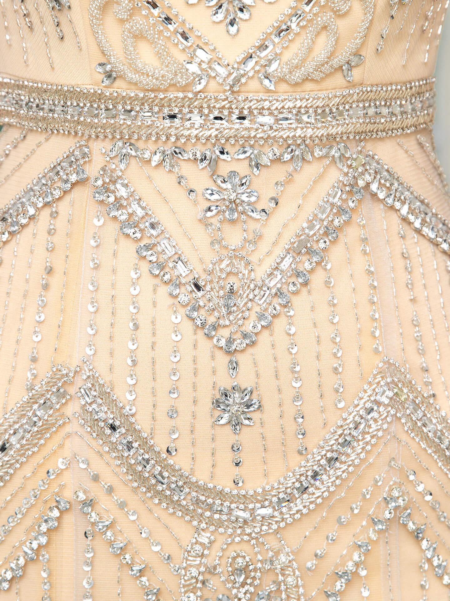 Roycebridal Mermaid V-neck Beaded Luxurious Fashion Formal Evening Dresses Sleeveless Floor Length