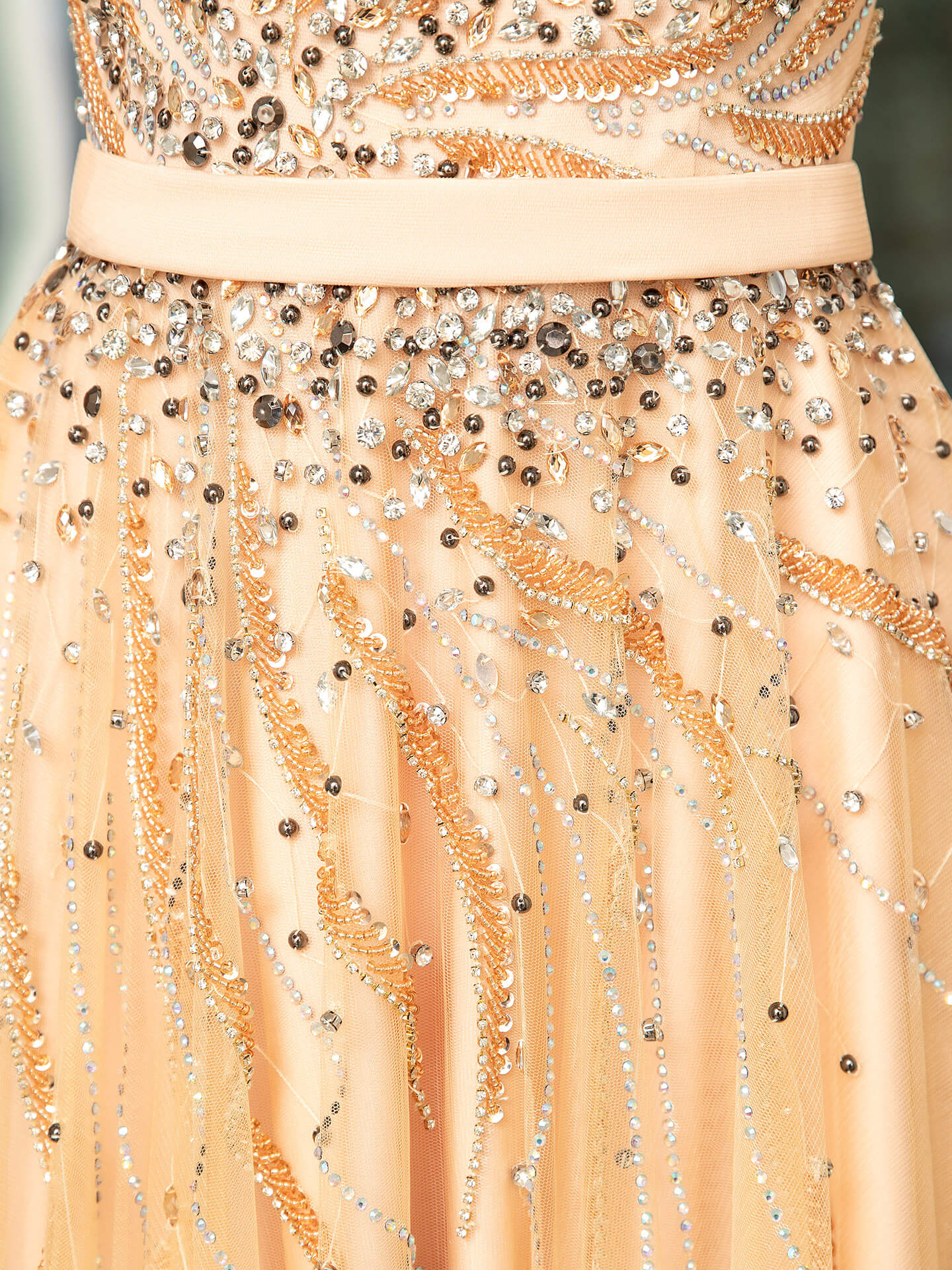 Roycebridal Roycebridal A-line Beaded Luxurious Sexy Formal Evening Dresses Sleeveless Floor Length Prom Dresses