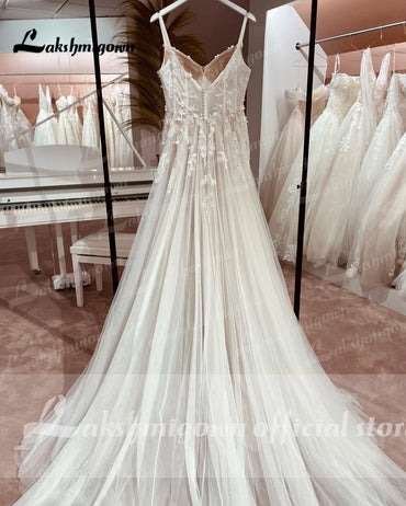 Roycebridal  Boho Wedding Dress Lace Applqiues Floral