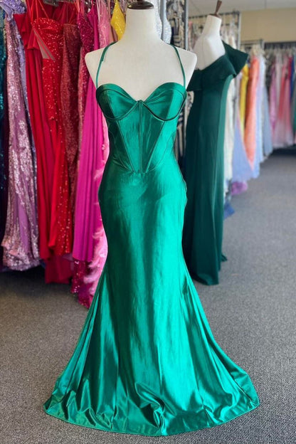 Roycebridal Nancy | Hot Pink Satin Simple Mermaid Prom Dress