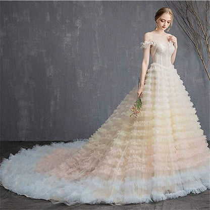 Roycebridal Bridal Pannier Three Yarn Two Steel Ring Hard Mesh Petticoat