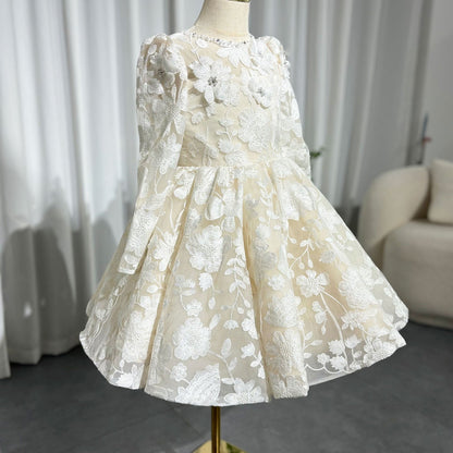 Roycebridal Elegant White Flower Girl Dress Appliques Princess Kids Wedding Birthday First Communion Party Prom Gown 2025 J308
