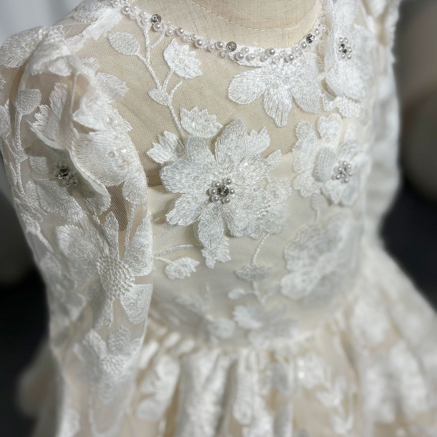 Roycebridal Elegant White Flower Girl Dress Appliques Princess Kids Wedding Birthday First Communion Party Prom Gown 2025 J308