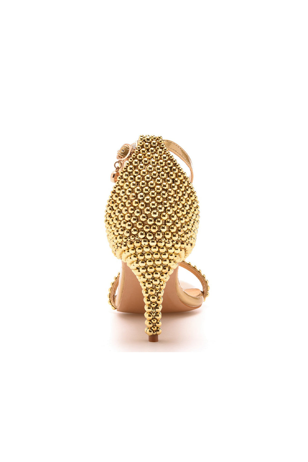 Open Toe Pearl Ankle Strap Wedding High Heels