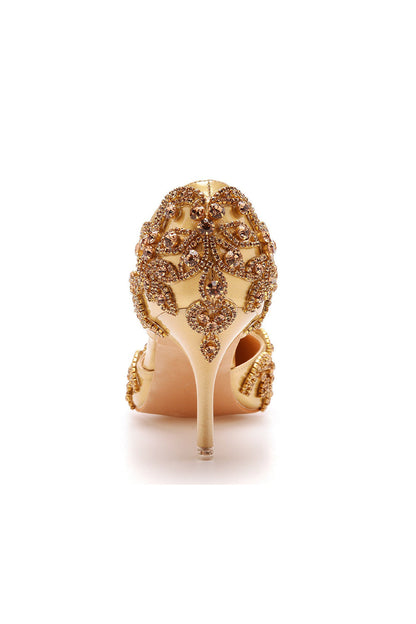 Roycebridal Woman's Wedding Shoes Pointed Toe rhinestone Stiletto