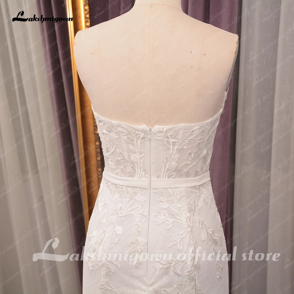 Roycebridal Sweetheart Mermaid Wedding Dress with belt Women  Beach Bridal Receipt Party Gown Robe de mariee