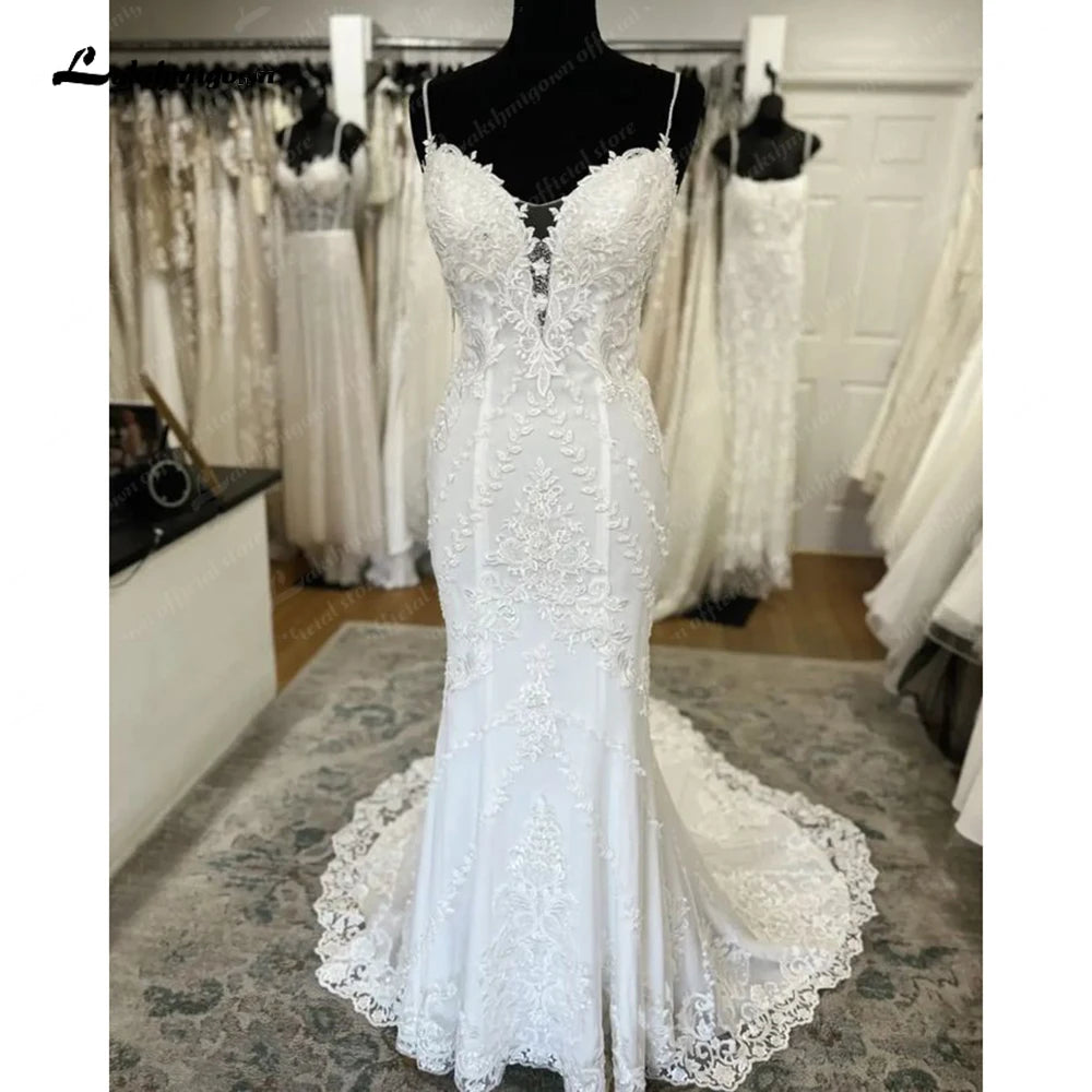 Lakshmigown Boho Mermaid Wedding Dresses for Women 2023 Vestido Sweetheart Lace Wedding Gowns  Vestiti Donna