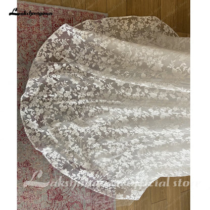 Roycebridal Roycebridal Boat Neck Off White Beach A Line Boho Beach Wedding Dress with Cap Sleeve 2025 Bridal réception Gown robes de soirée