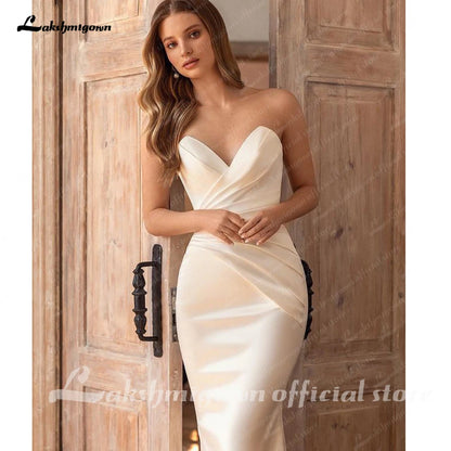 Roycebridal Ivory A Line Court Train Boho Wedding Dresses For Women 2025 Bridal Party Evening Gown Robe de mariee