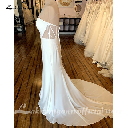 Roycebridal Bridal Crepe Mermaid Wedding Dress 2025 Trouwjurken Vintage Sweetheart Boho Wedding Gowns Vestidos de Nova