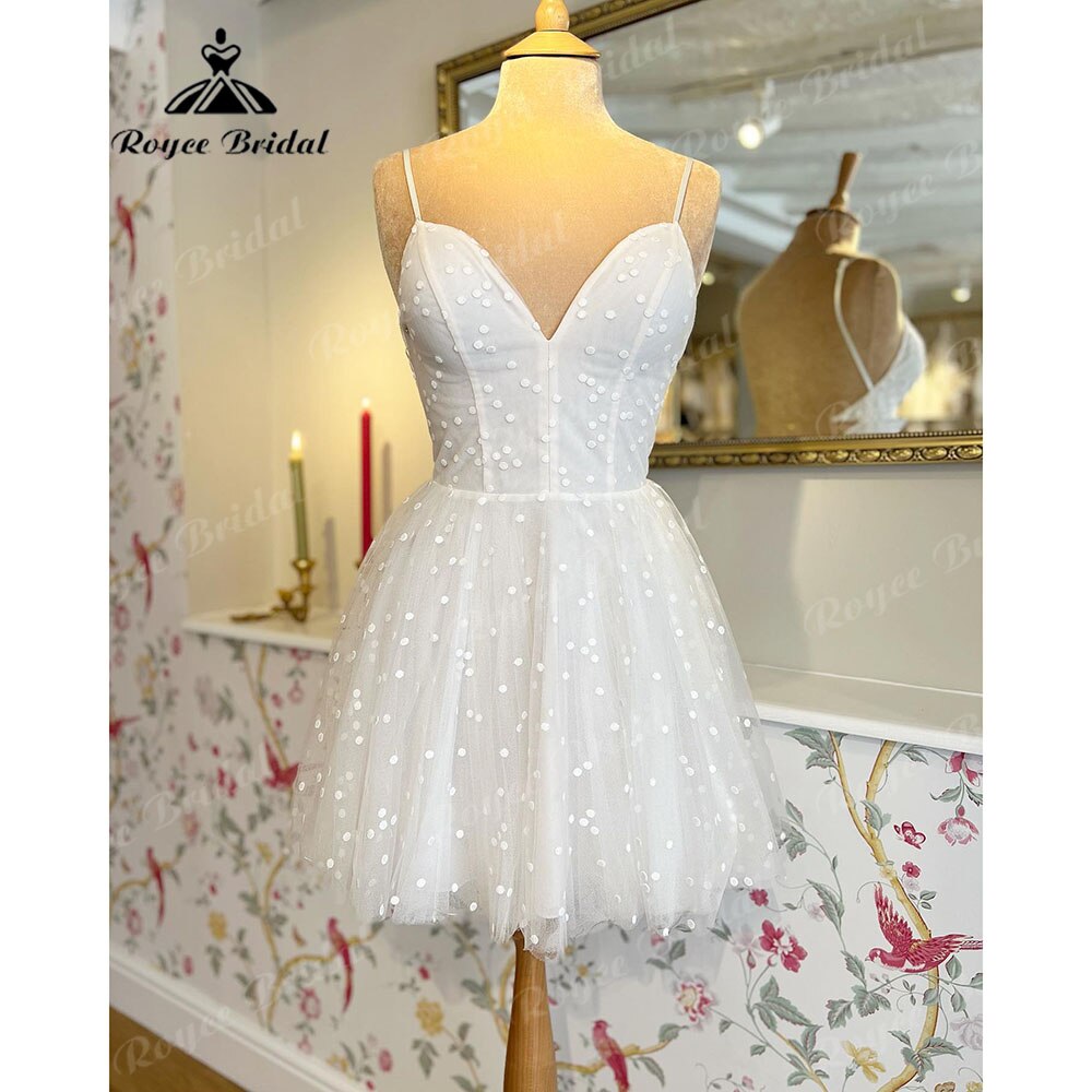 Wedding Dresses for Women V-neck Lace Bridal Dress Short Sleeves Weeding  Dress with Train - AliExpress