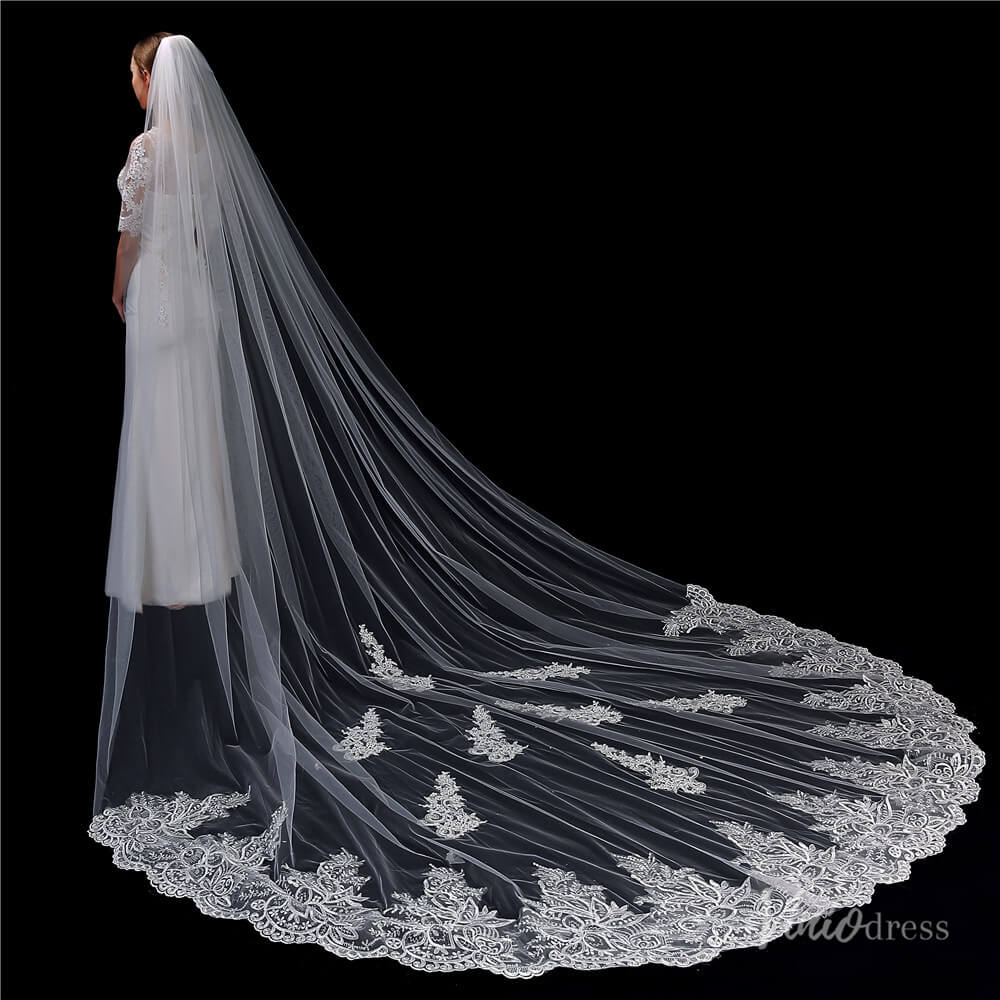 Vintage Lace Cathedral Veil Viniodress TS1913-Veils-Viniodress-Ivory-Viniodress