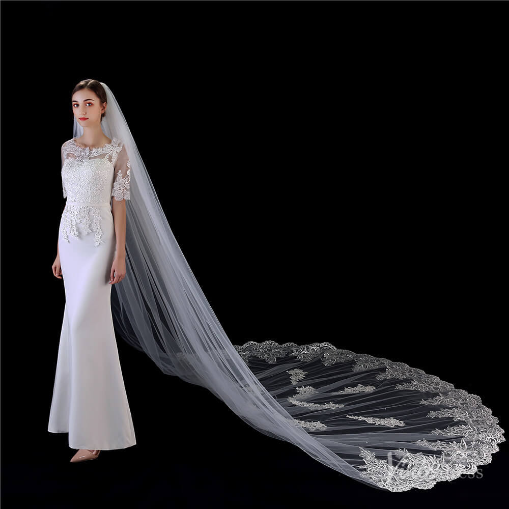 Vintage Lace Cathedral Veil Viniodress TS1913-Veils-Viniodress-Ivory-Viniodress