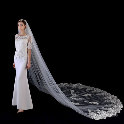 Vintage Lace Cathedral Veil Viniodress TS1913-Veils-Viniodress-Ivory-Viniodress