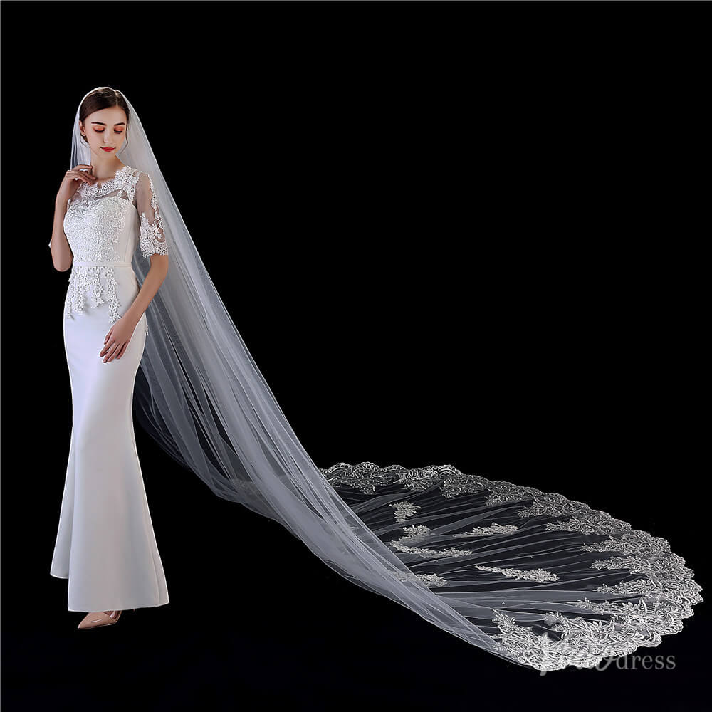 Vintage Lace Cathedral Veil Viniodress TS1913-Veils-Viniodress-Ivory-Viniodress