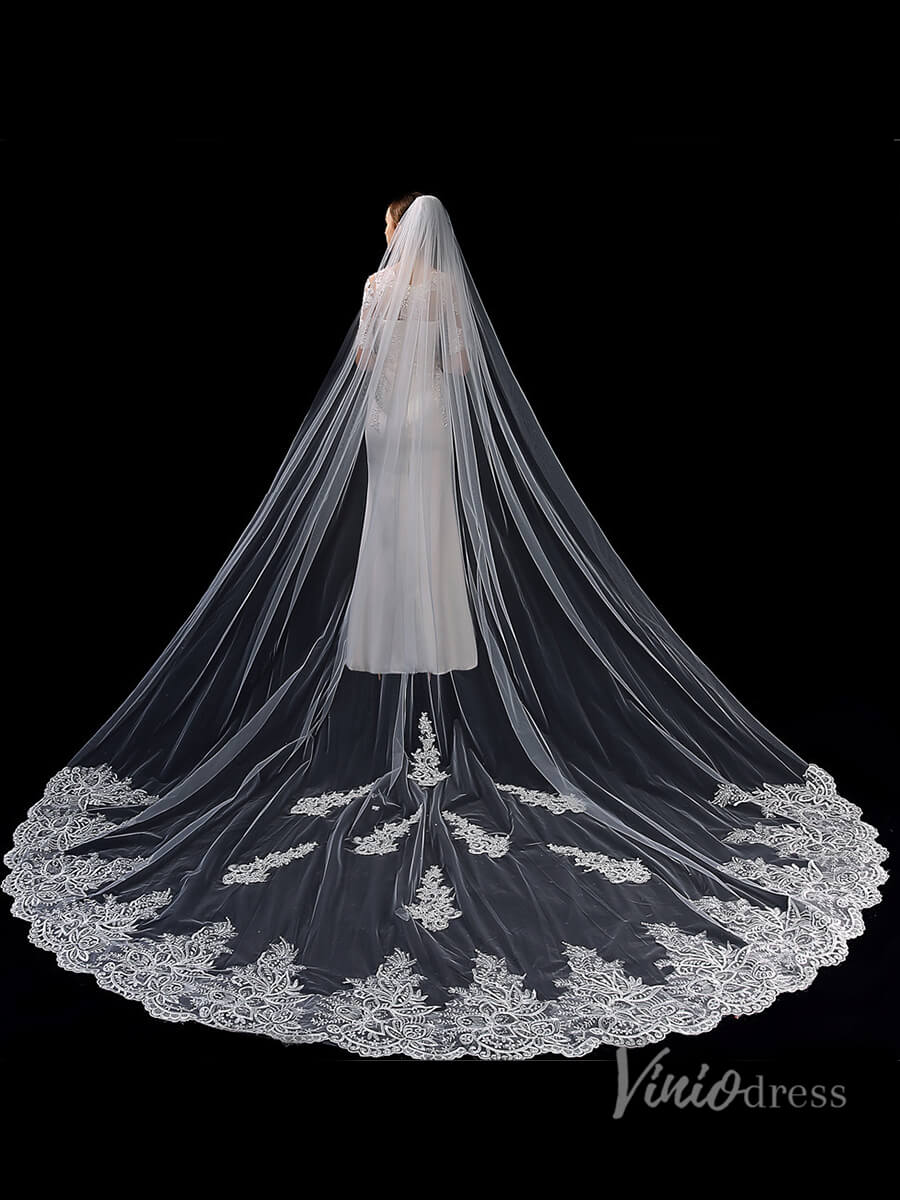 Vintage Lace Cathedral Veil Viniodress TS1913-Veils-Viniodress-Ivory-Viniodress