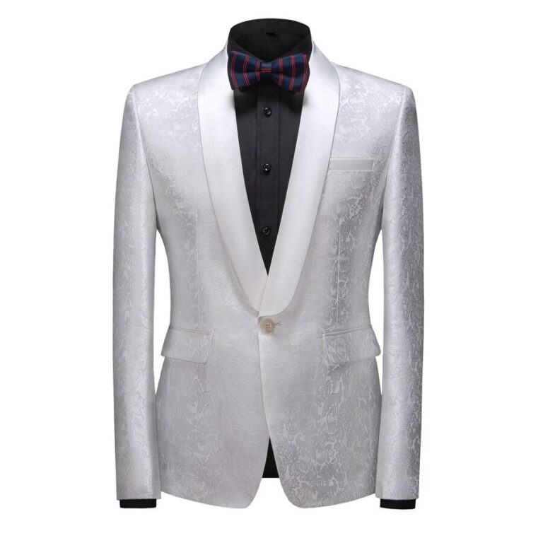 Bespoke Slim Fit Shawl Lapel One Button Wedding Tuxedo-showprettydress