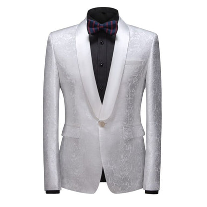 Bespoke Slim Fit Shawl Lapel One Button Wedding Tuxedo-showprettydress