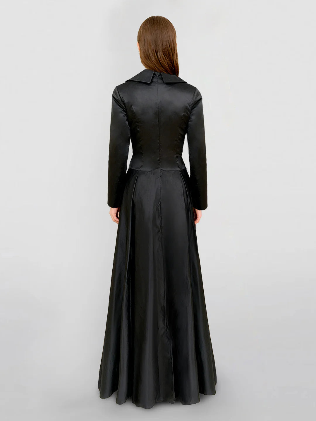 Long Sleeves V Neck Floor-length A Line Evening Dress