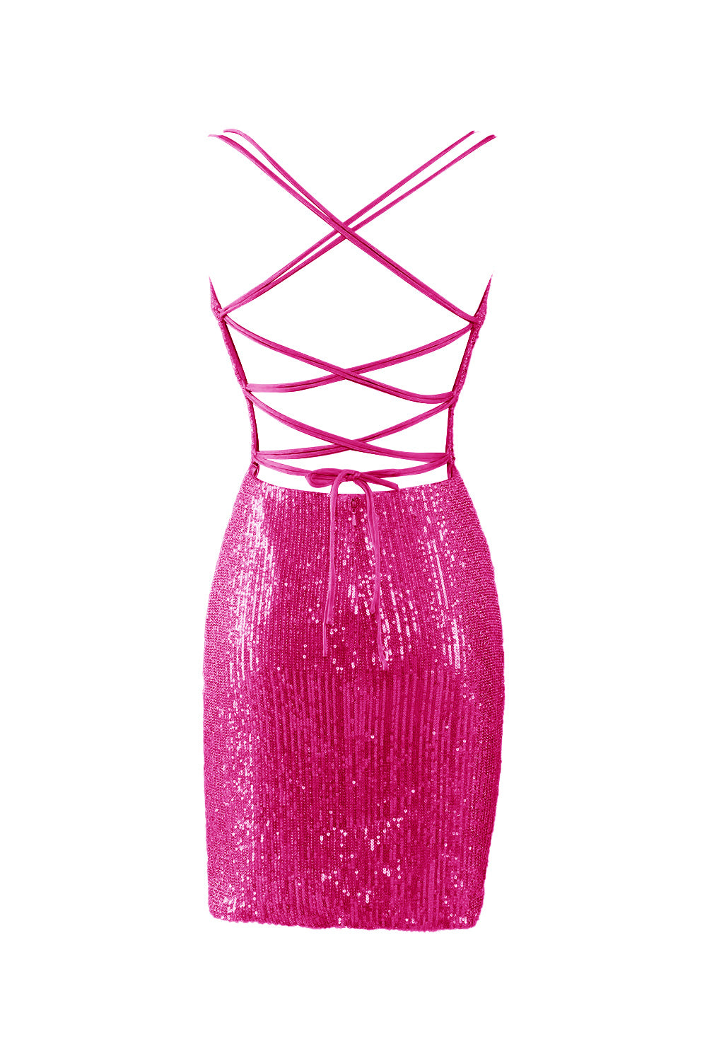 Nigella | Figurbetontes Homecoming-Kleid mit V-Ausschnitt und blauen Pailletten