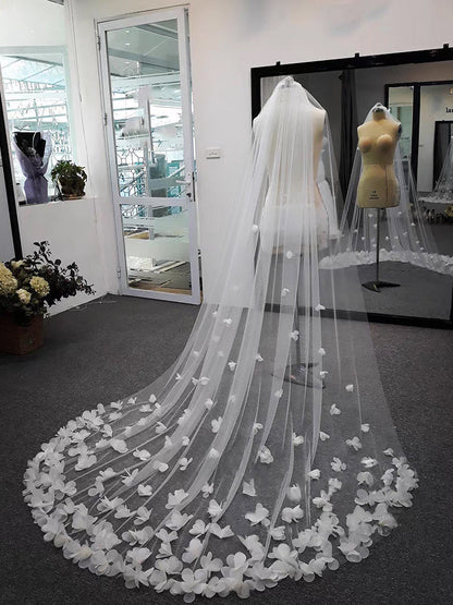 Roycebridal Exquise 3D Flower Lace Cathedral Veil Bridal Veil Wedding Veil