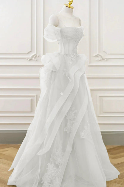 Roycebridal Nellie | Green Tulle Lace Long Prom Dress with Corset, Green Formal Party Dress