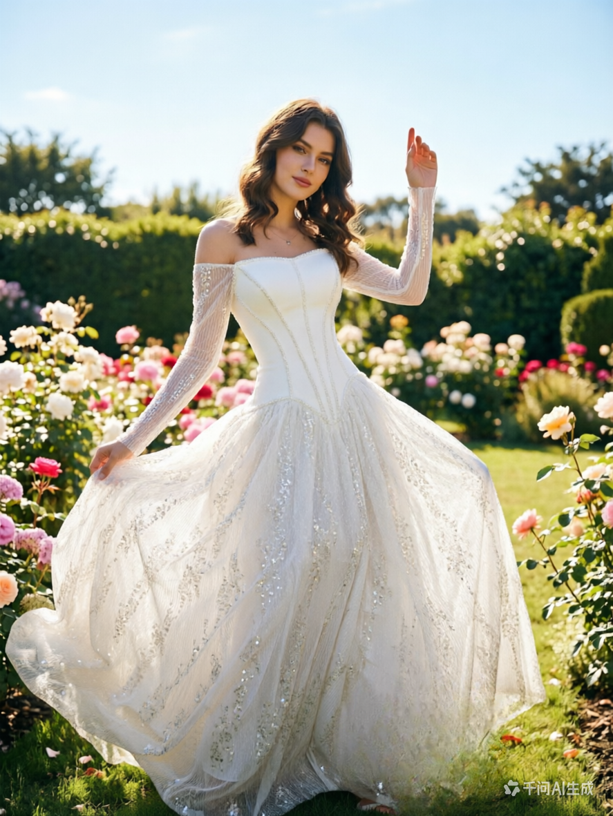 White Off Shoulder Sequin Long Prom Dress Elegant Bridal Shower Gown