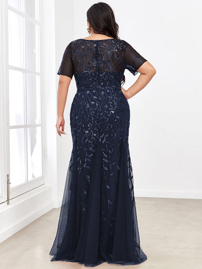 Krystal dress with sequins in navy Express NZ wide - Bay Bridal and Ball Gowns