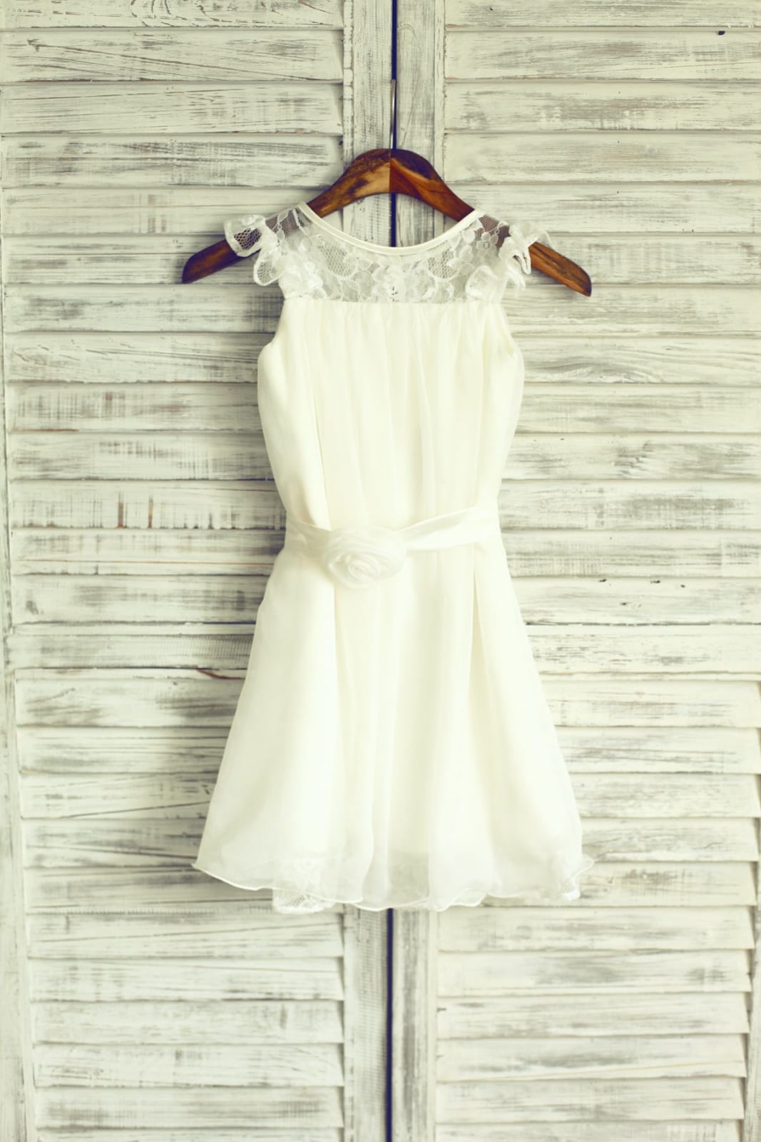 Navy Blue / Ivory / Blush Pink / Grey Lace Chiffon Flower 